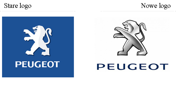 stary i nowy logotyp Peugeot
