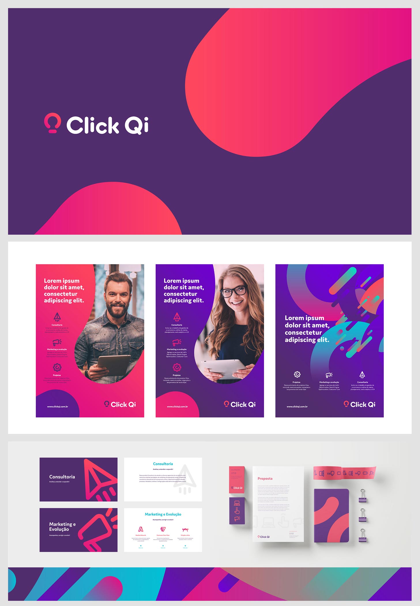 ClickQi - Przykład reklam nowoczesnej marki internetowej