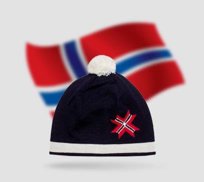 Flaga Norwegii lidera zimowych igrzysk olimpijskich