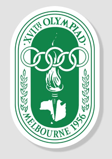 Melbourne i Sztokholm logotyp olimpiada 1956