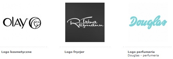 logo marki kosmetycznej, zakładu fryzjerskiego oraz perfumerii