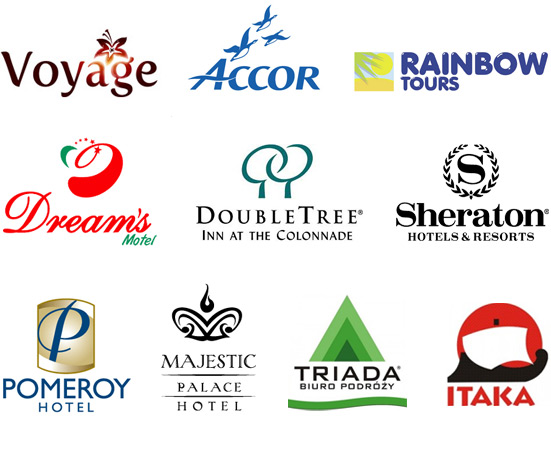Wzory logo hoteli, hosteli i biur podróży