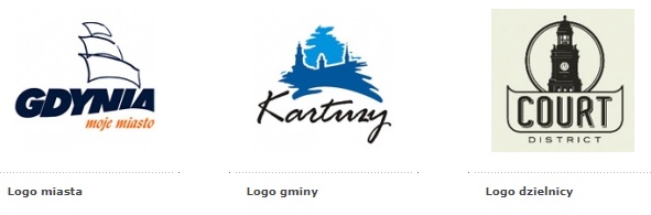 przykłady logo miasta, gminy oraz dzielnicy