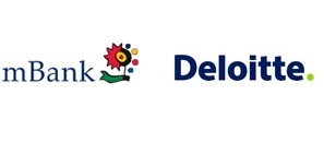 logo banku mBank oraz firmy doradczej Deloitte