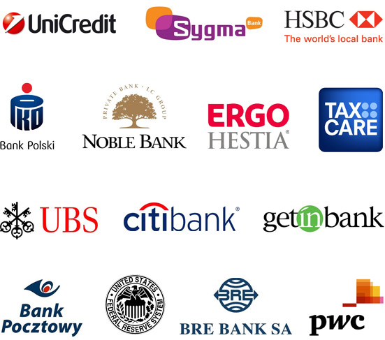 wzory logo banków, funduszy i finansów