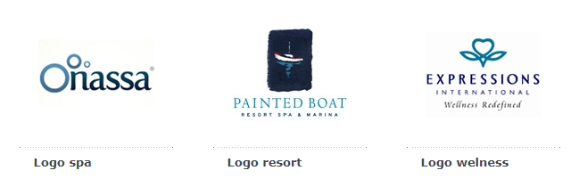 przykłady logo spa, resort i wellness