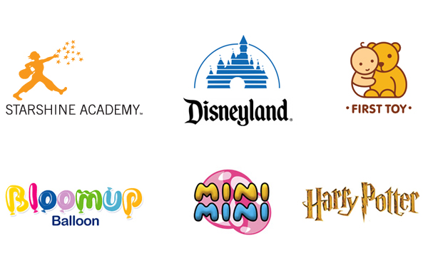 sześć logotypów firm oferujących treści dla dzieci