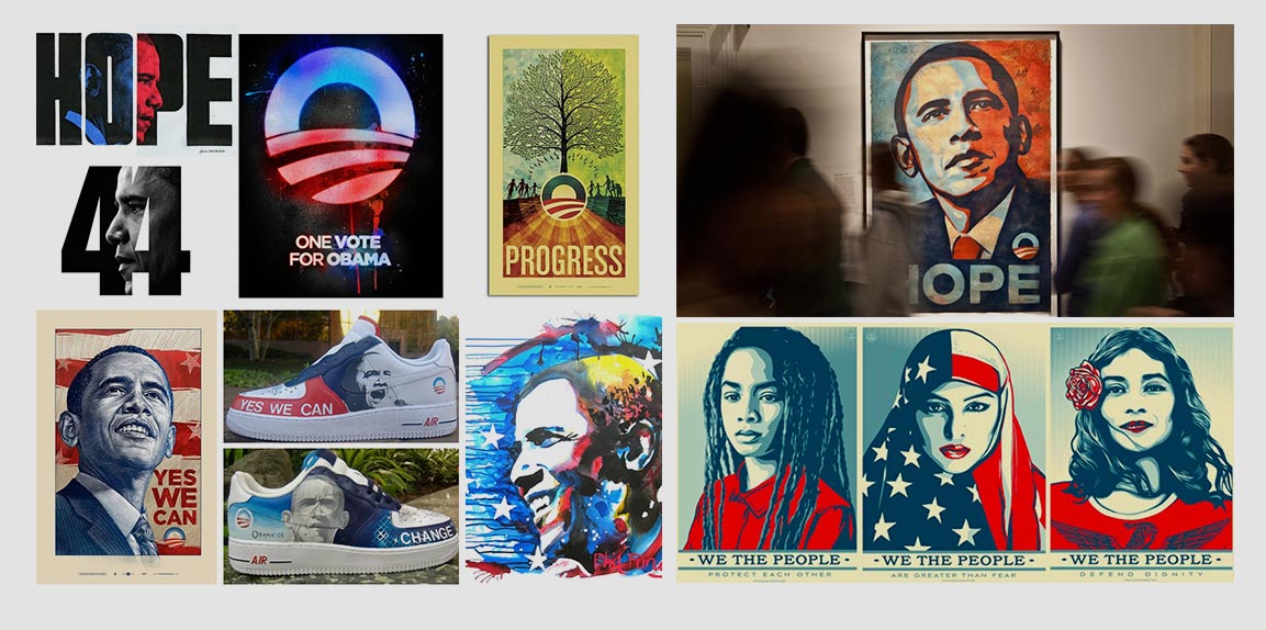 przykłady prac artystów związanych z wyborami USA