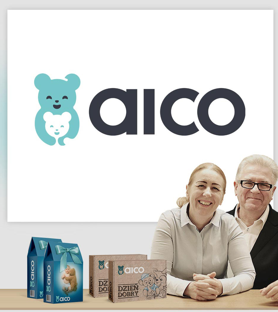 Aico jako przykład procesu w projektowaniu logo