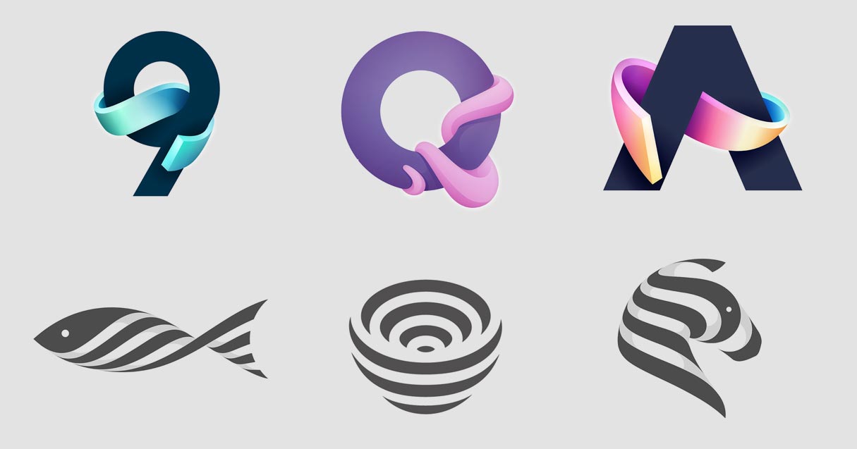 Perdana Yoga - Abstrakcyjna przykłady współczesnych trendów grafika logo