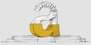 Litera A pokolorowana do połowy - proces tworzenia logo firmy