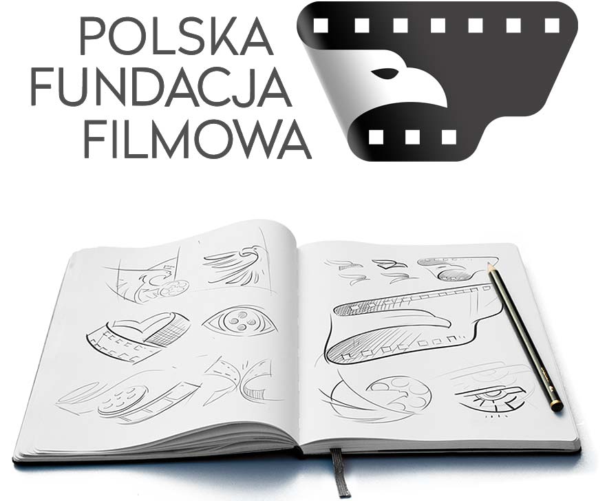 Przykład projektu logo firmy Polskiej Fundacji Filmowej