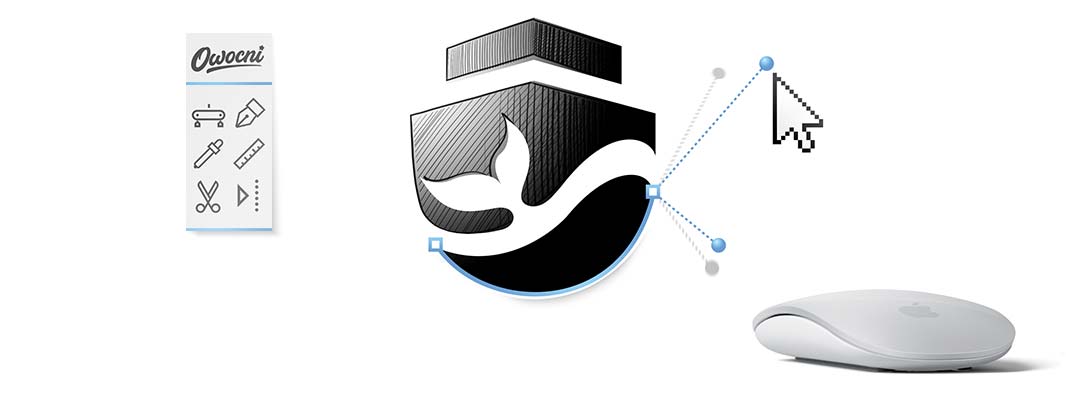 Wektorowe logo w programie graficznym