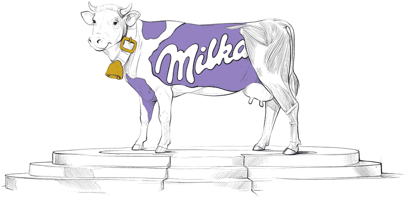 Projektowanie logo, kolory Milk
